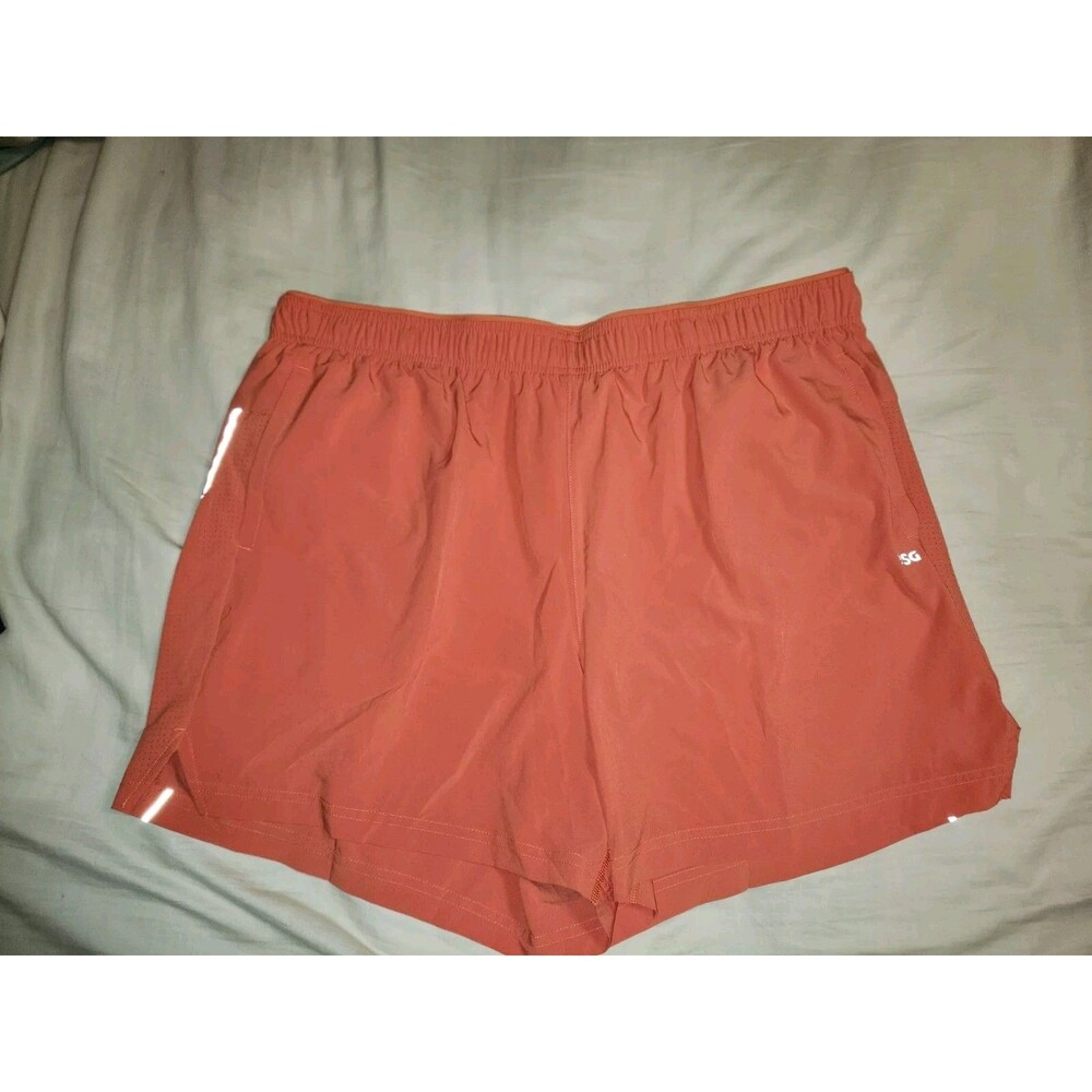 DSG 5" Stride Run Shorts Men's Size 2XL Athletic Brief Lined Solid Orange